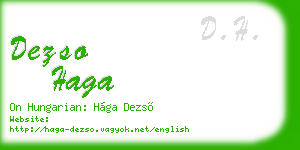 dezso haga business card